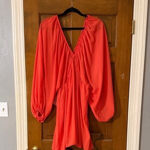 Boohoo Vibrant Orange Dress